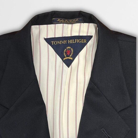 Tommy Hilfiger 3-Button Black Blazer – Classic Formal Suit Jacket - Picture 3 of 5